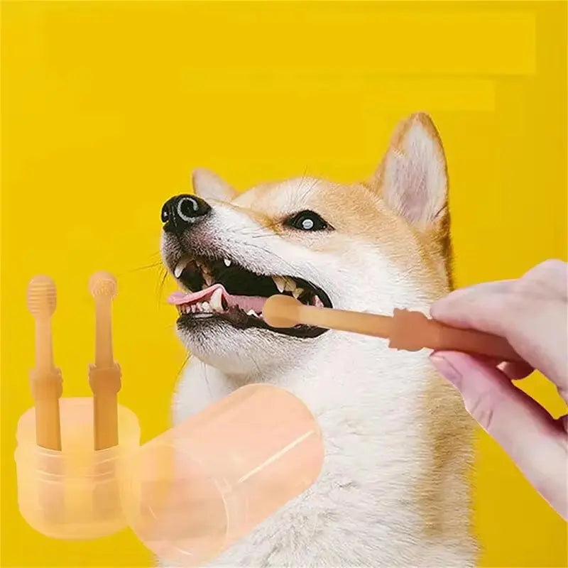 Soft Silicone Toothbrush & Tongue Sper for Dogs and Cats