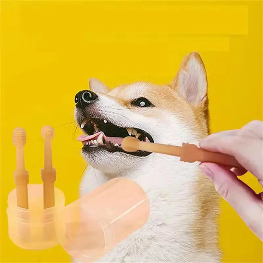 Soft Silicone Toothbrush & Tongue Sper for Dogs and Cats